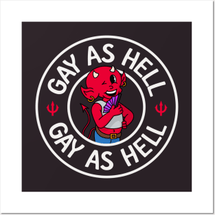 Gay As Hell - Cute Devil Posters and Art